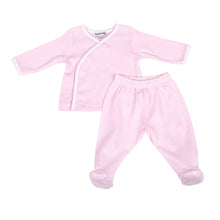  Mini Stripes X - Tee Footed Pant Set - Pink - Magnolia Baby2pc Pant Set