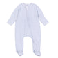 Mini Stripes Zip Footie - Light Blue - Magnolia BabyFootie