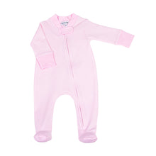  Mini Stripes Zip Footie - Pink - Magnolia BabyFootie