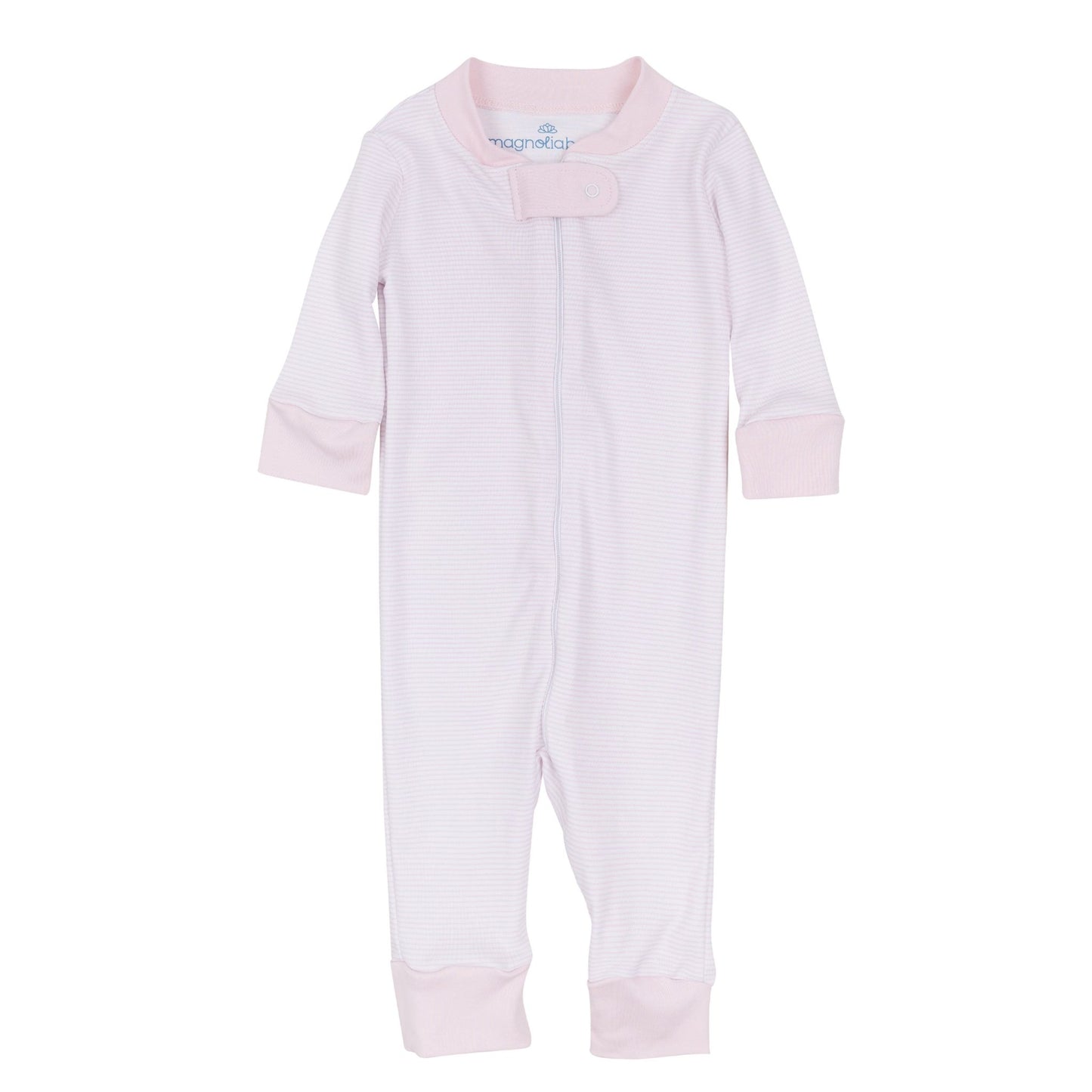 Mini Stripes Zip Pajamas - Pink - Magnolia BabyZipper Pajamas