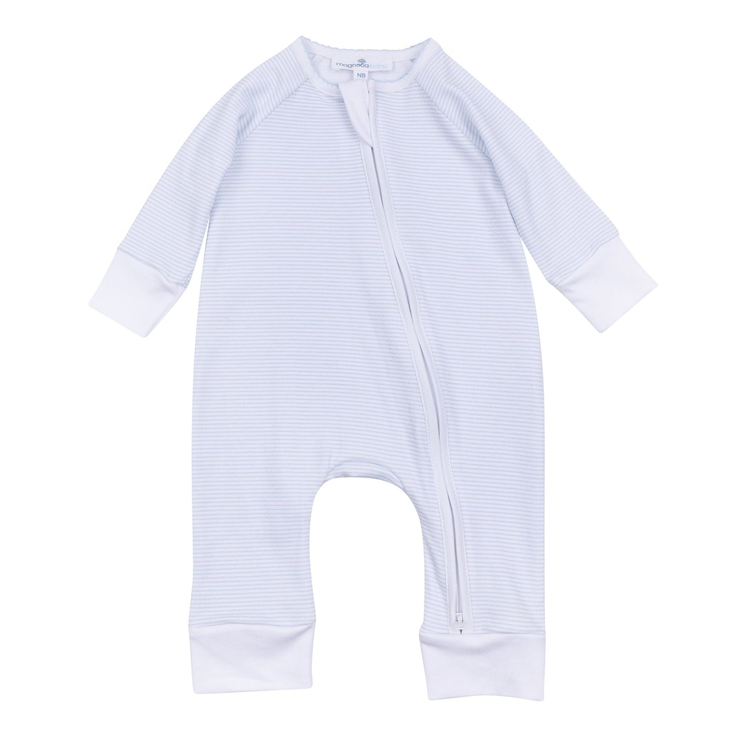 Mini Stripes Zip Playsuit - Light Blue - Magnolia BabyPlaysuit