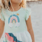Mint Rainbow Hi Lo Dress - Magnolia BabyDress