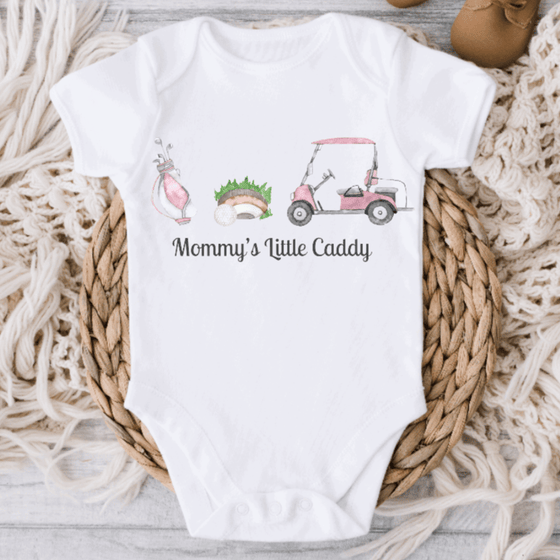 Mommy's Little Caddy Baby Girl Golf Baby Onesie - Magnolia BabyBodysuit