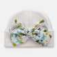 Muslin Bow Hat - Aqua Blooms - Magnolia BabyHat