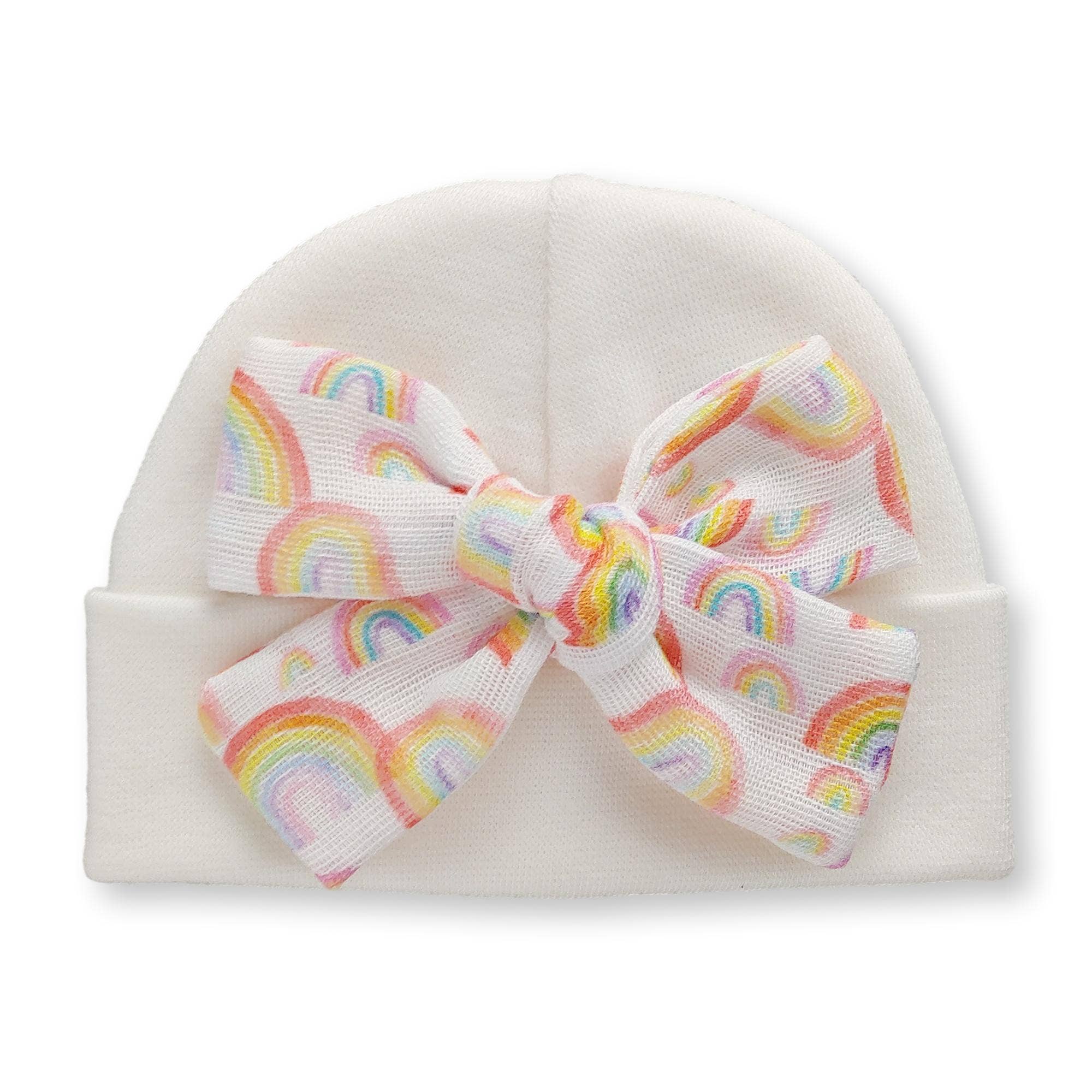 Muslin Bow Hat - Over the Rainbow - Magnolia BabyHat