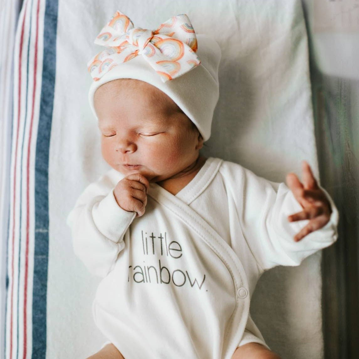 Muslin Bow Hat - Over the Rainbow - Magnolia BabyHat