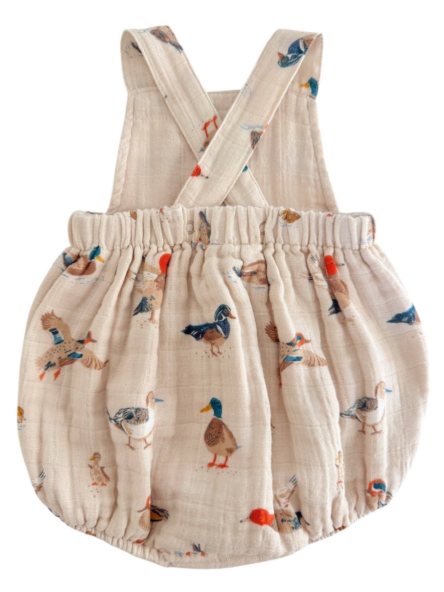 Muslin Retro Sunsuit - Ducks - Magnolia BabyBubble