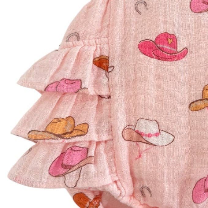Muslin Ruffle Sunsuit - Western - Magnolia BabyBubble