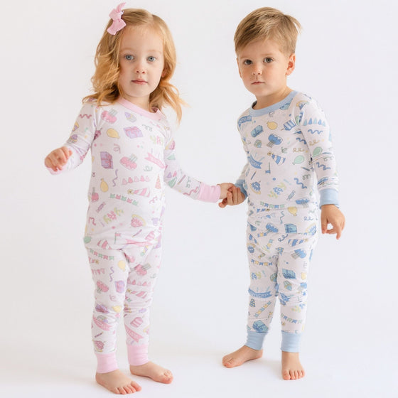 My Birthday! Blue Toddler Long Pajamas - Magnolia BabyLong Pajamas