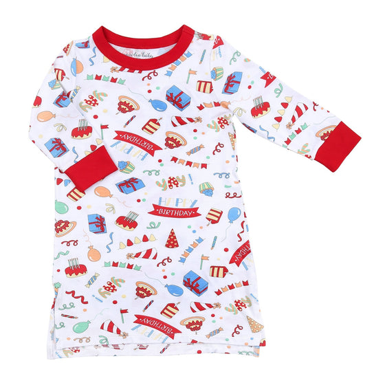 My Birthday! Red Girl's Long Sleeve Nightdress - Magnolia BabyNightdress