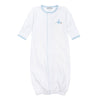 My First Sailboat Embroidered Converter - Light Blue - Magnolia BabyConverter Gown