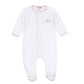 My First Sailboat Embroidered Footie - Pink - Magnolia BabyFootie