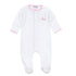 My First Sailboat Embroidered Footie - Pink - Magnolia BabyFootie