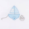 My First Sailboat Embroidered Short Playsuit - Light Blue - Magnolia BabyShort Playsuit