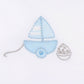 My First Sailboat Embroidered Zip Footie - Light Blue - Magnolia BabyFootie