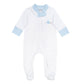 My First Sailboat Embroidered Zip Footie - Light Blue - Magnolia BabyFootie
