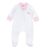 My First Sailboat Embroidered Zip Footie - Pink - Magnolia BabyFootie