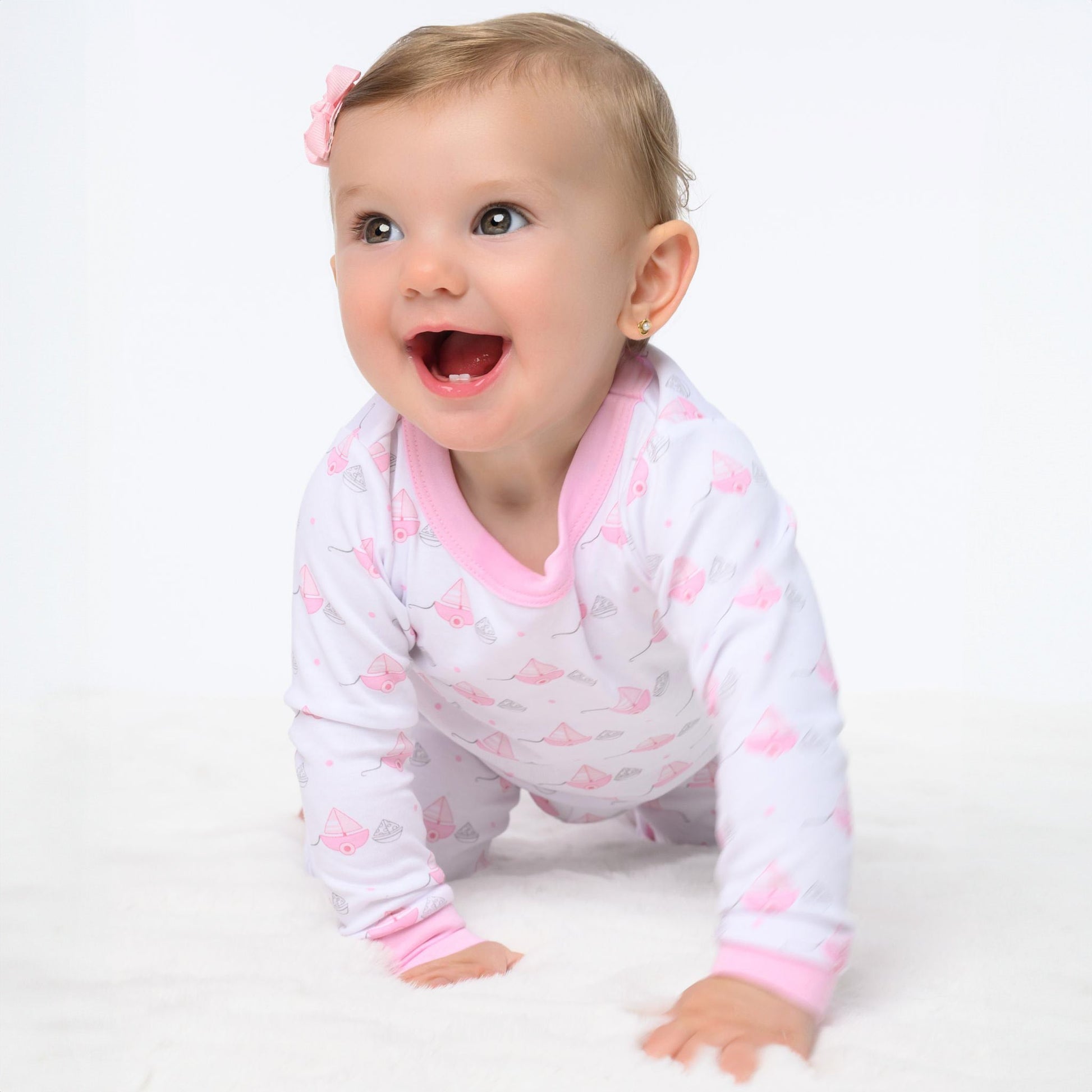 My First Sailboat Long Pajamas - Pink - Magnolia BabyLong Pajamas