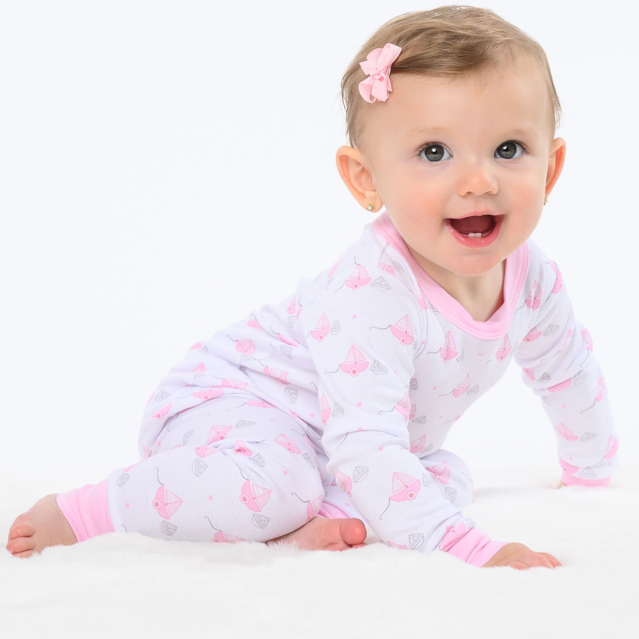 My First Sailboat Long Pajamas - Pink - Magnolia BabyLong Pajamas