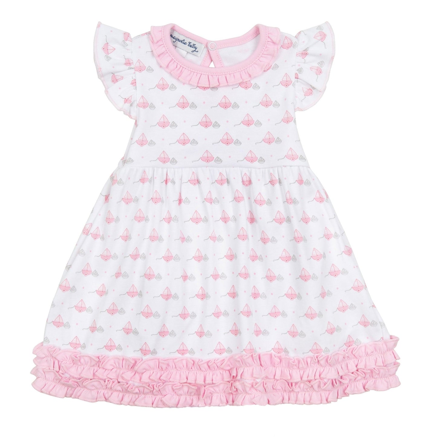 My First Sailboat Print Dress - Pink - Magnolia BabyDress