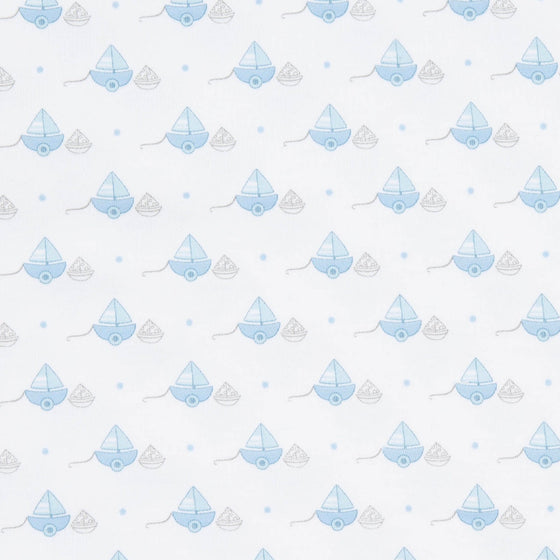 My First Sailboat Print Short Playsuit - Light Blue - Magnolia BabyShort Playsuit