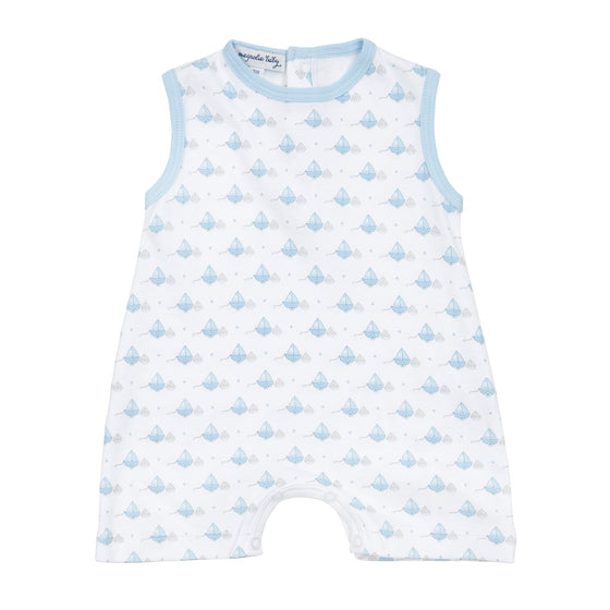 My First Sailboat Print Short Playsuit - Light Blue - Magnolia BabyShort Playsuit