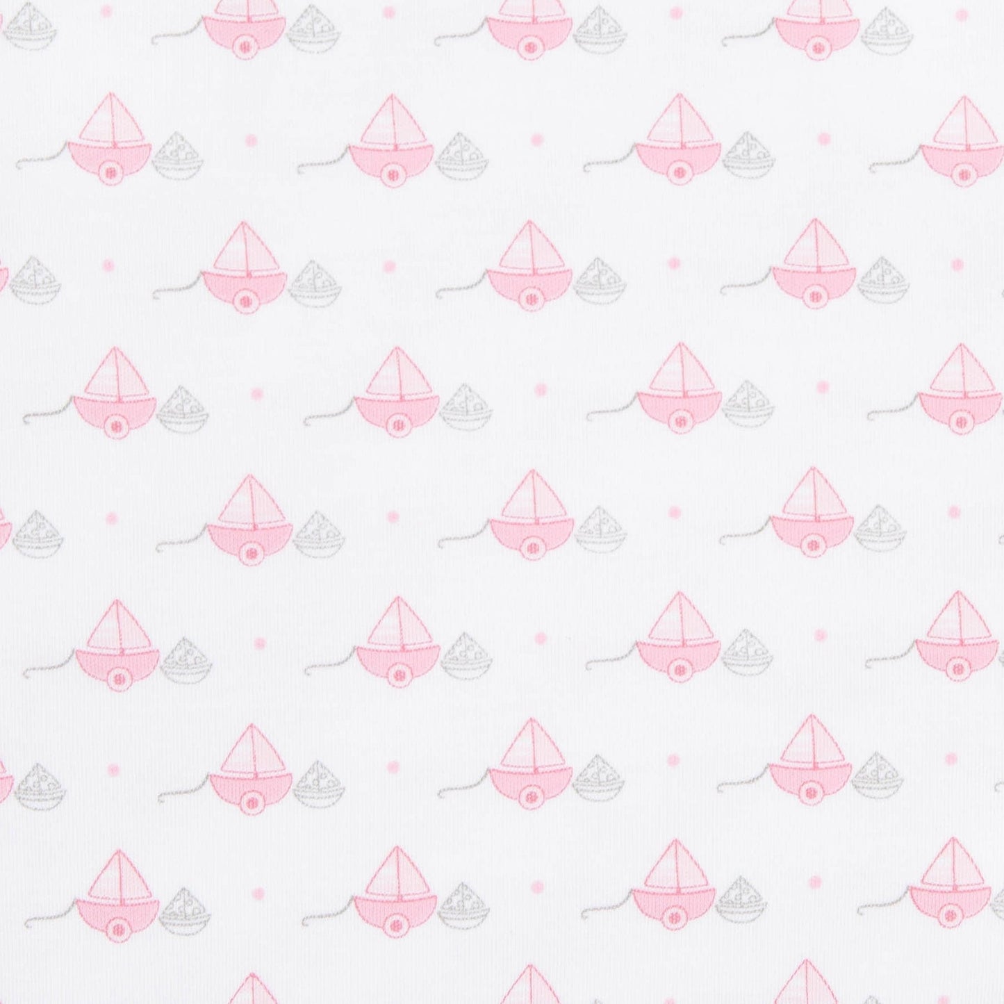 My First Sailboat Print Zip Footie - Pink - Magnolia BabyFootie