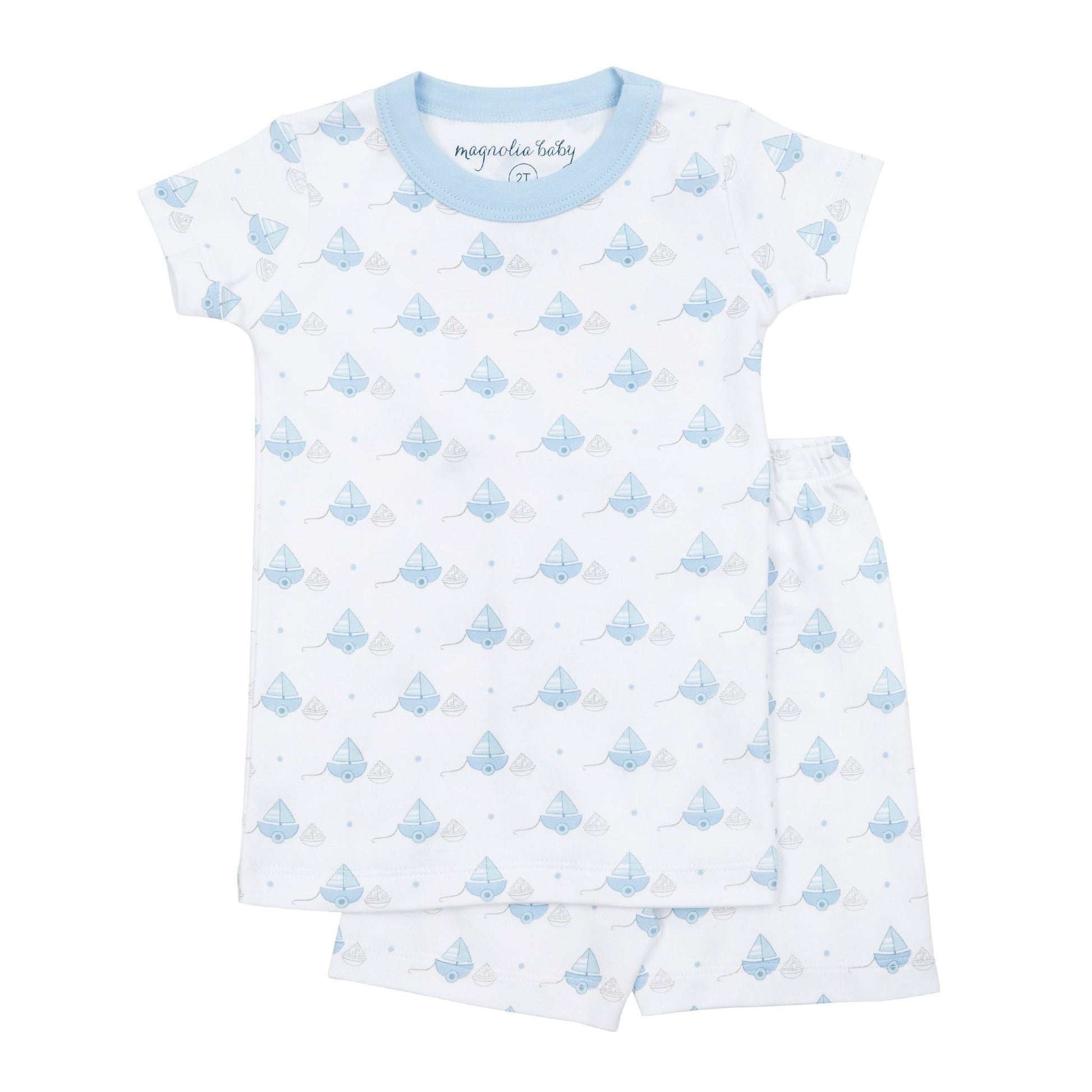 My First Sailboat Short Pajamas - Light Blue - Magnolia BabyShort Pajamas