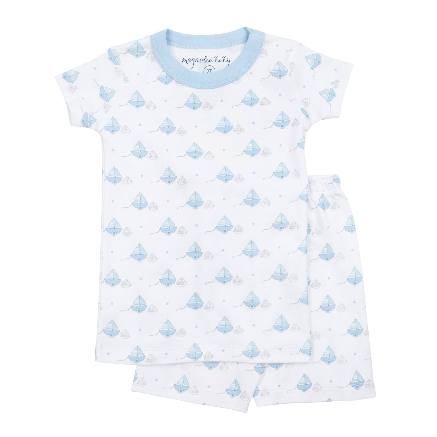 My First Sailboat Short Pajamas - Light Blue - Magnolia BabyShort Pajamas
