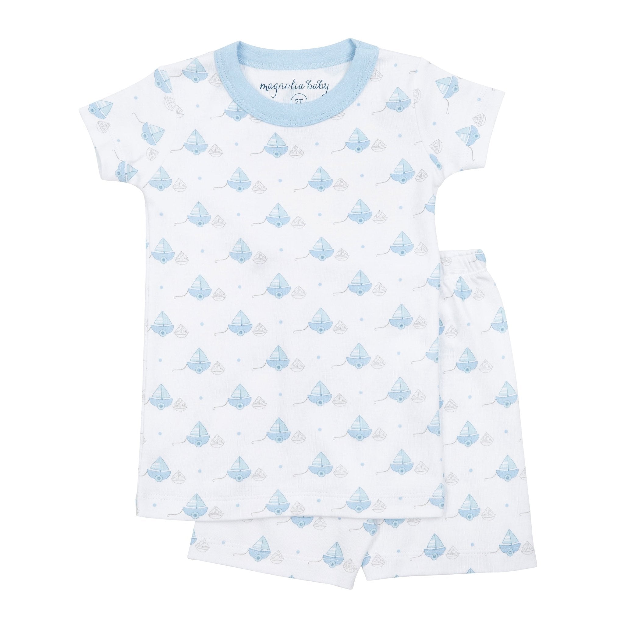 My First Sailboat Short Pajamas - Light Blue - Magnolia BabyShort Pajamas