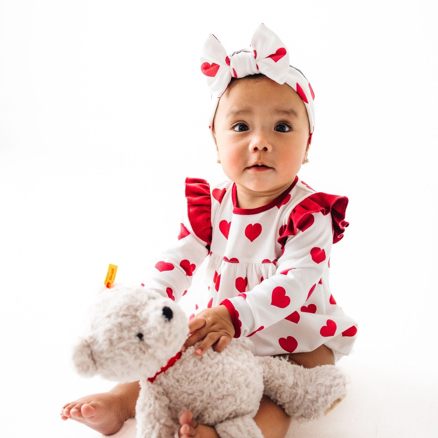 MAGNOLIA BABY - Andrews Classics Smocked Babygrow - White main image 1