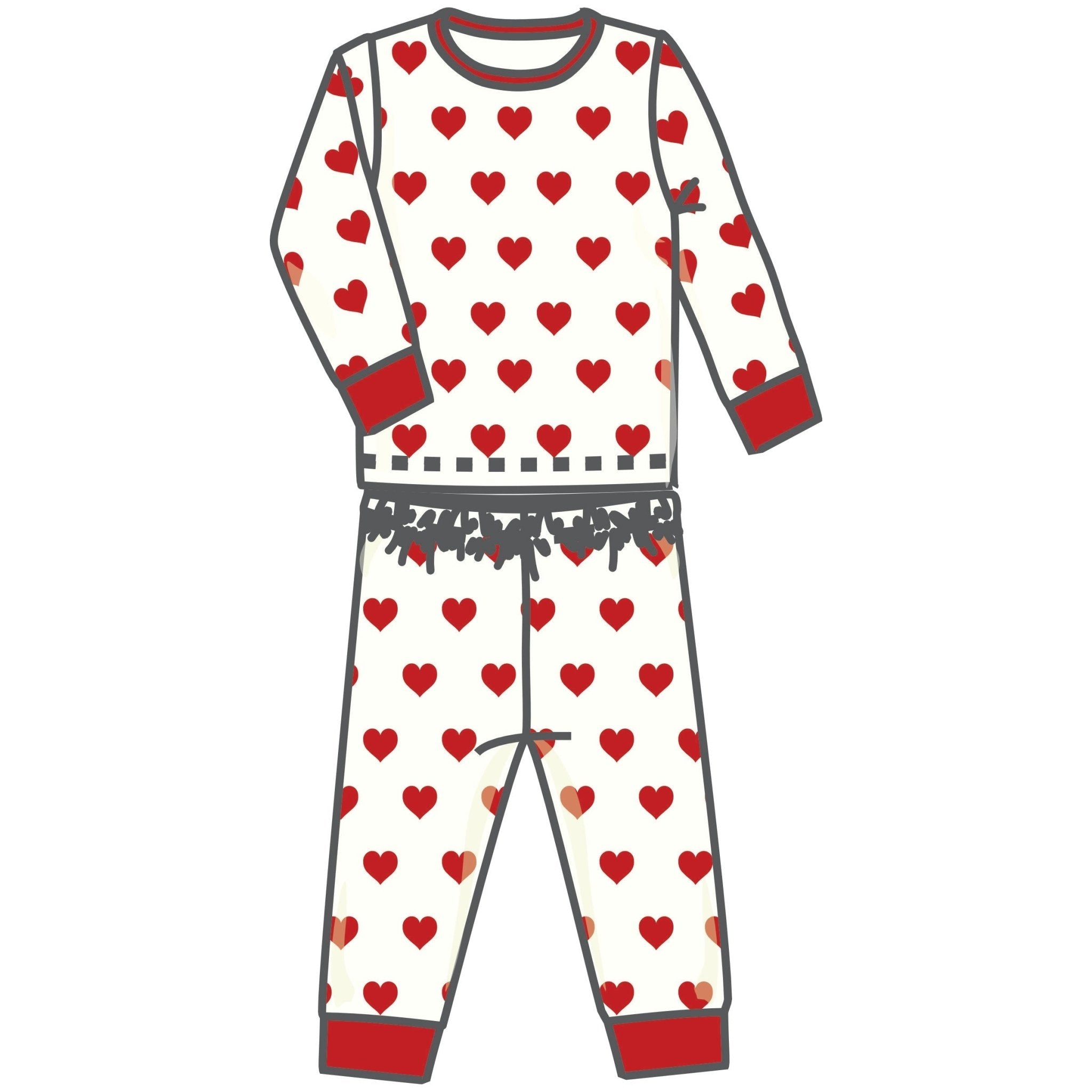 My Heart Long Pajamas - Magnolia BabyLong Pajamas