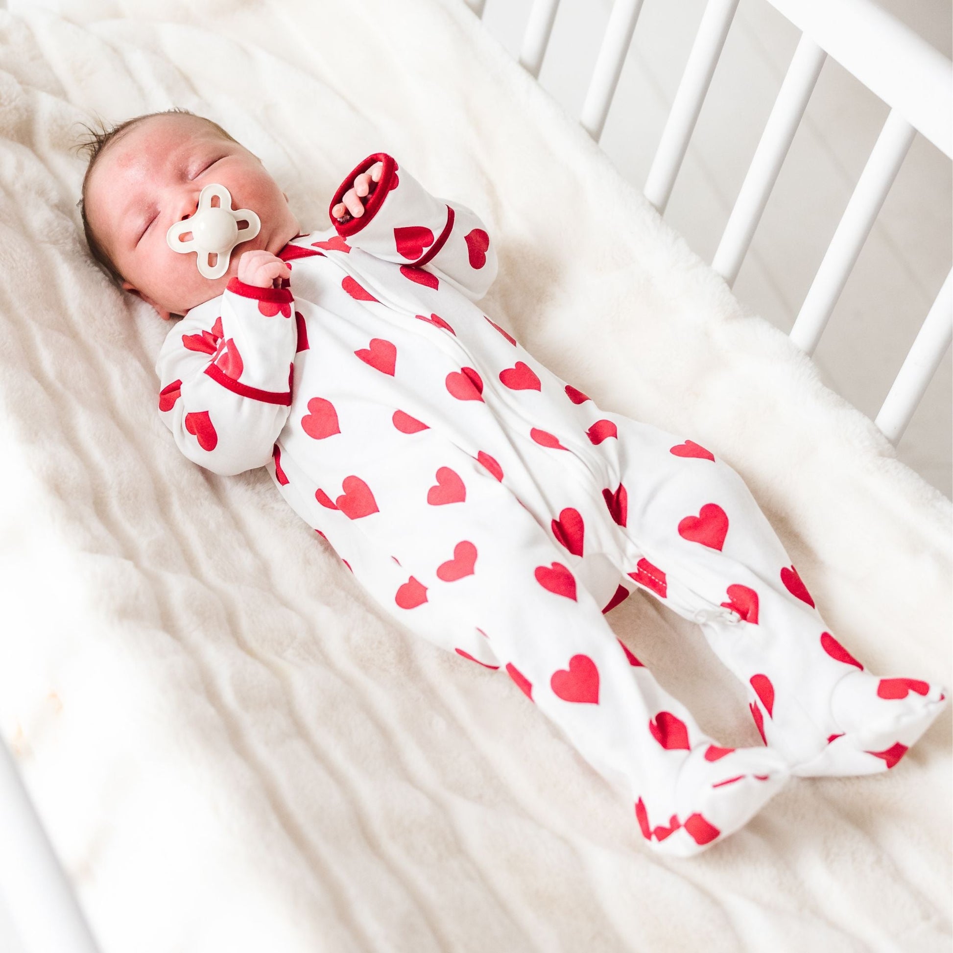 My Heart Zip Footie by Luna and Arlo - Magnolia BabyFootie