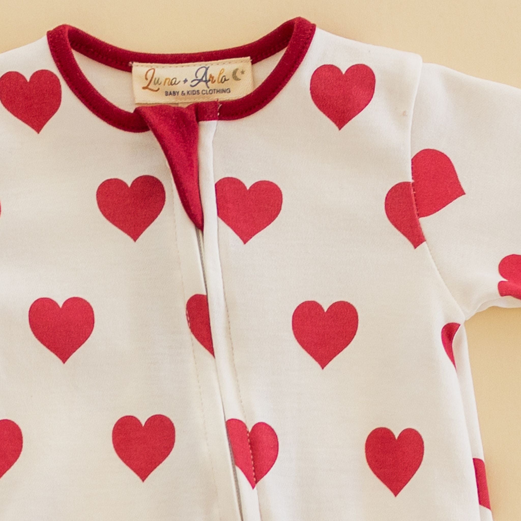 My Heart Zip Footie by Luna and Arlo - Magnolia BabyFootie