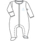 My Little Boo Embroidered Baby's First Halloween Footie - Light Blue - Magnolia BabyFootie