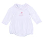 My Little Boo Embroidered Collared Ruffle Long Sleeve Bubble - Pink - Magnolia BabyBubble