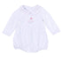 My Little Boo Embroidered Collared Ruffle Long Sleeve Bubble - Pink - Magnolia BabyBubble