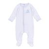 My Little Boo Embroidered Footie - Light Blue - Magnolia BabyFootie