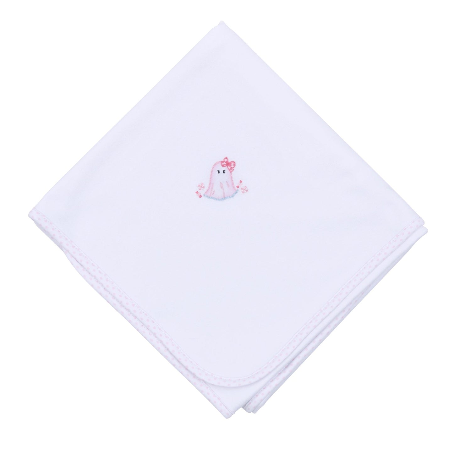 My Little Boo Embroidered Receiving Blanket - Pink - Magnolia BabyReceiving Blanket