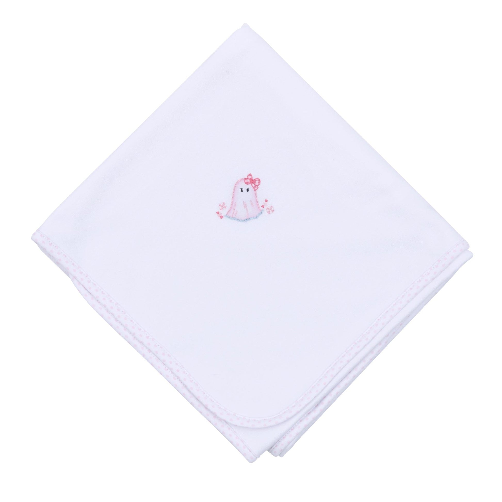 My Little Boo Embroidered Receiving Blanket - Pink - Magnolia BabyReceiving Blanket
