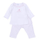 My Little Boo Embroidered Ruffle 2pc Pant Set - Pink - Magnolia Baby2pc Pant Set