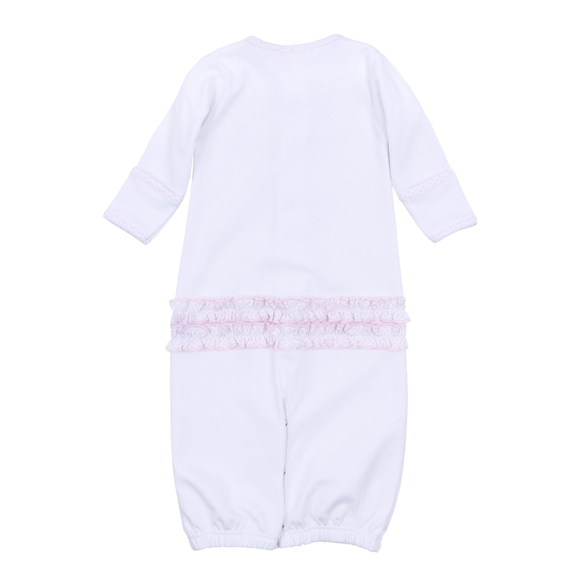 My Little Boo Embroidered Ruffle Converter - Pink - Magnolia BabyConverter Gown