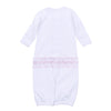 My Little Boo Embroidered Ruffle Converter - Pink - Magnolia BabyConverter Gown