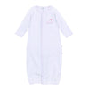 My Little Boo Embroidered Ruffle Converter - Pink - Magnolia BabyConverter Gown
