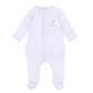 My Little Boo Embroidered Ruffle Footie - Pink - Magnolia BabyFootie