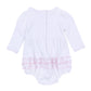 My Little Boo Embroidered Ruffle Long Sleeve Bubble - Pink - Magnolia BabyBubble
