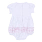 My Little Boo Embroidered Ruffle Short Sleeve Bubble - Pink - Magnolia BabyBubble