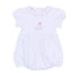 My Little Boo Embroidered Ruffle Short Sleeve Bubble - Pink - Magnolia BabyBubble