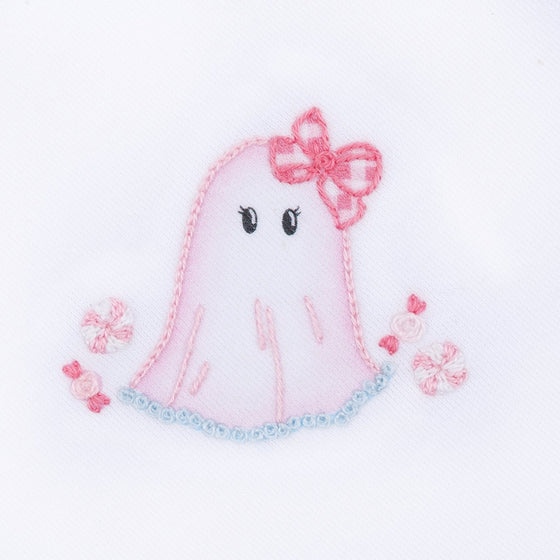 My Little Boo Embroidered Short Sleeve Dress - Pink - Magnolia BabyDress