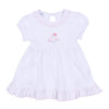 My Little Boo Embroidered Short Sleeve Dress - Pink - Magnolia BabyDress